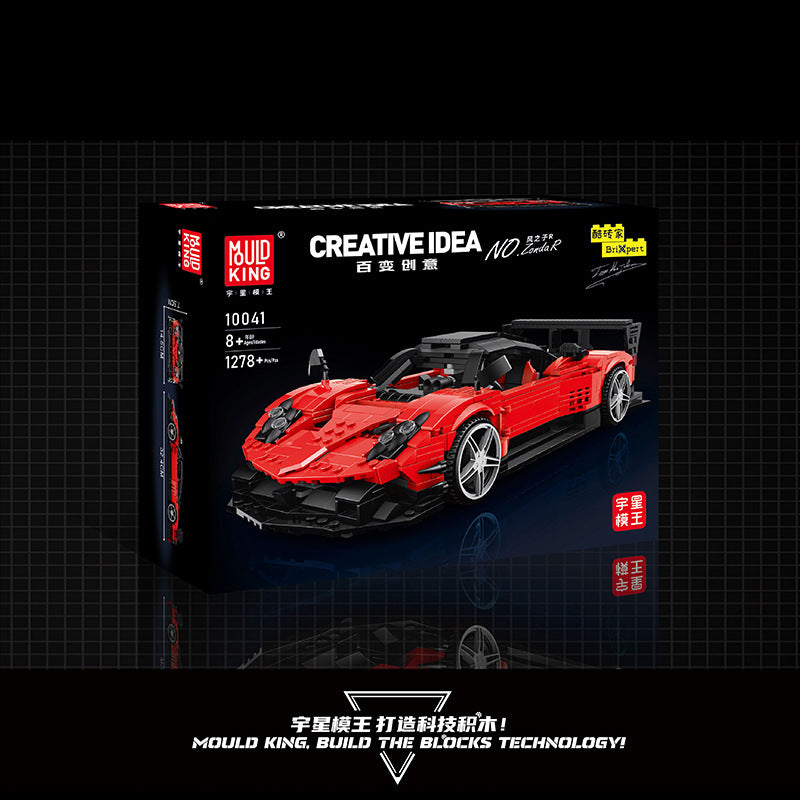 Red Tempest Track Pro | Brick-Built Car Set (1,278+ pcs)