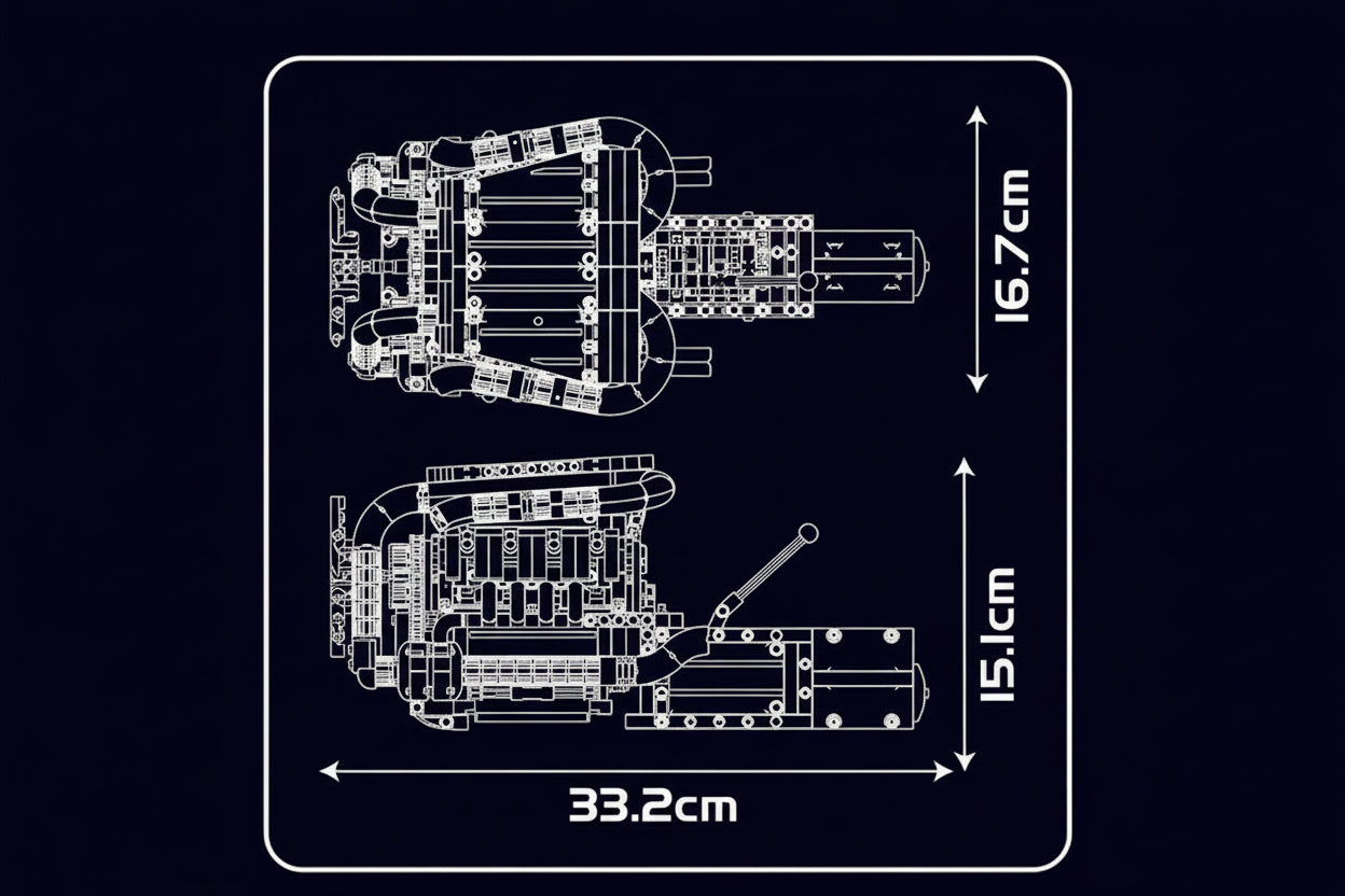 M8 Performance V8 Power Engine | Mechanical Build Set (1,169+ pcs)