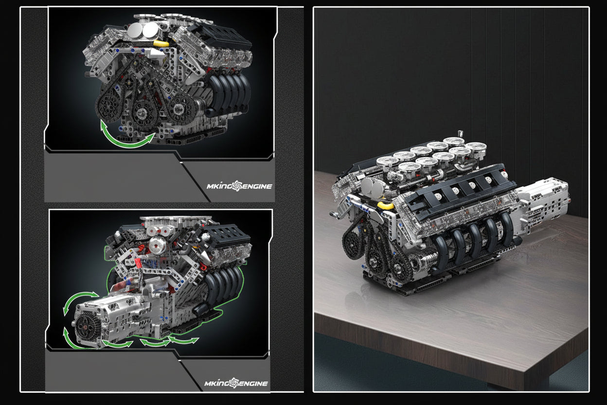 High-Rev V10 Engine | Mechanical Build Set (1,834 pcs)