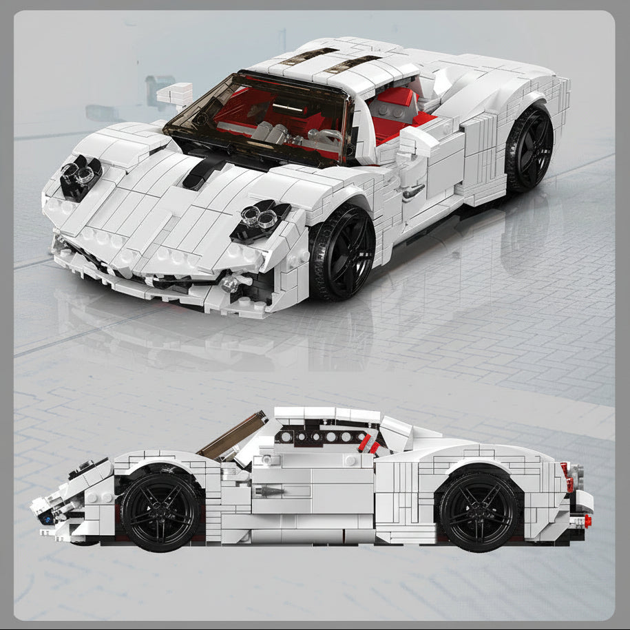 Whiteout Hyper GT | Brick-Built Car Set (1423 pcs)
