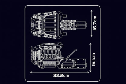 M8 Performance V8 Power Engine | Mechanical Build Set (1,169+ pcs)