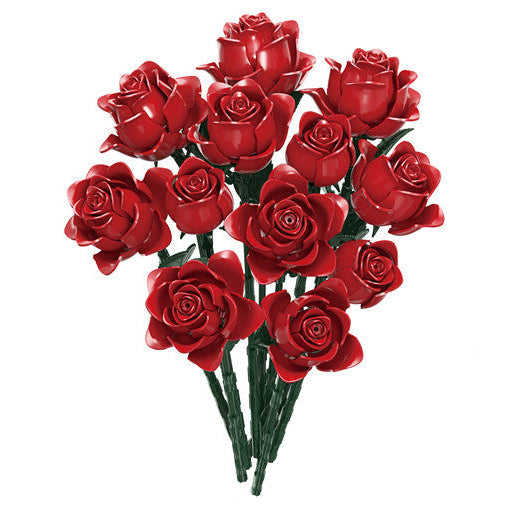 Crimson Rose Bouquet | Brick-Built Flower Set (546 pcs)