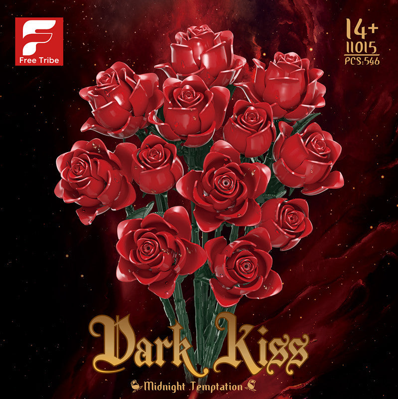 Crimson Rose Bouquet | Brick-Built Flower Set (546 pcs)