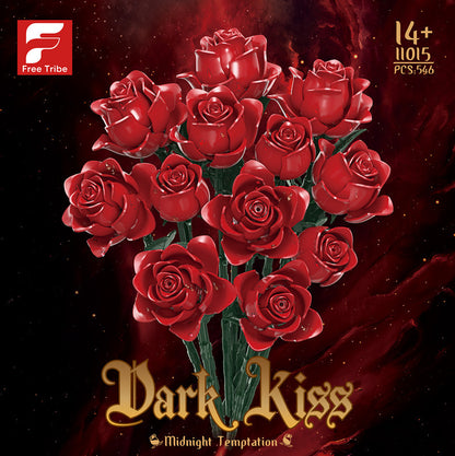 Crimson Rose Bouquet | Brick-Built Flower Set (546 pcs)