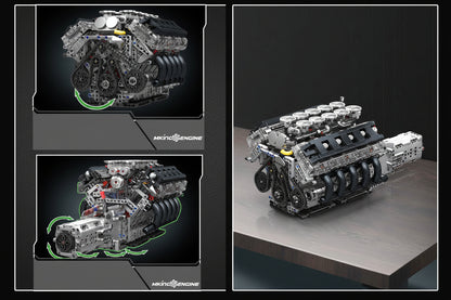 High-Rev V10 Engine | Mechanical Build Set (1,834 pcs)