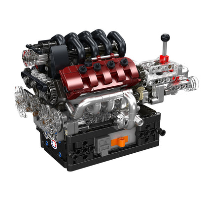 V8 Engine + Gearbox Kit | Drivetrain Build Set (787+ pcs)