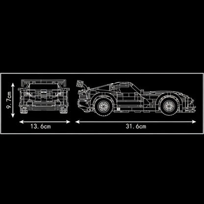 Black-Stripe Track GT Bumblebee | Brick-Built Car Set (1,236+ pcs)