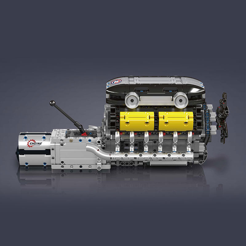 Supercar V12 Engine | Mechanical Build Set (1,260 pcs)