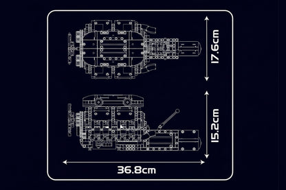 Supercar V12 Engine | Mechanical Build Set (1,260 pcs)