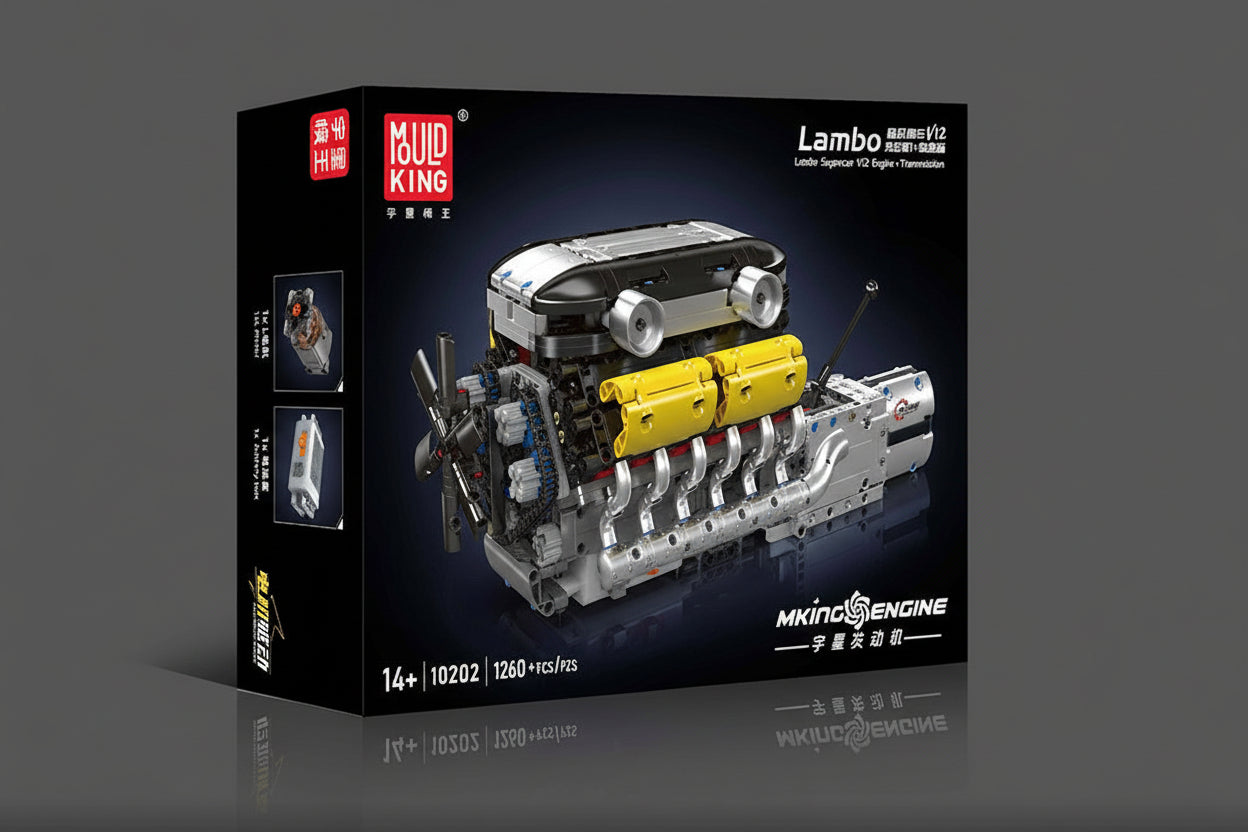 Supercar V12 Engine | Mechanical Build Set (1,260 pcs)