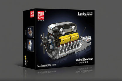 Supercar V12 Engine | Mechanical Build Set (1,260 pcs)